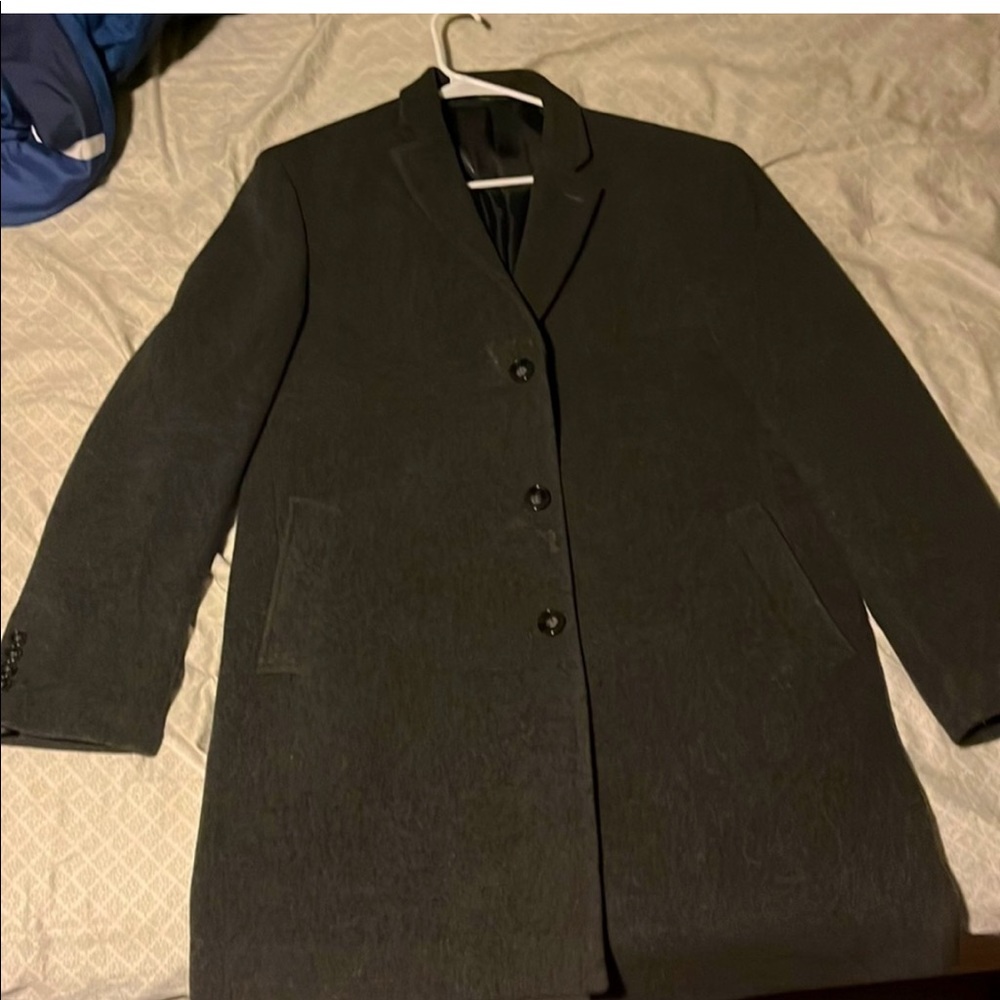 Calvin Klein Mens Prosper Woolblend X-fit Overcoat